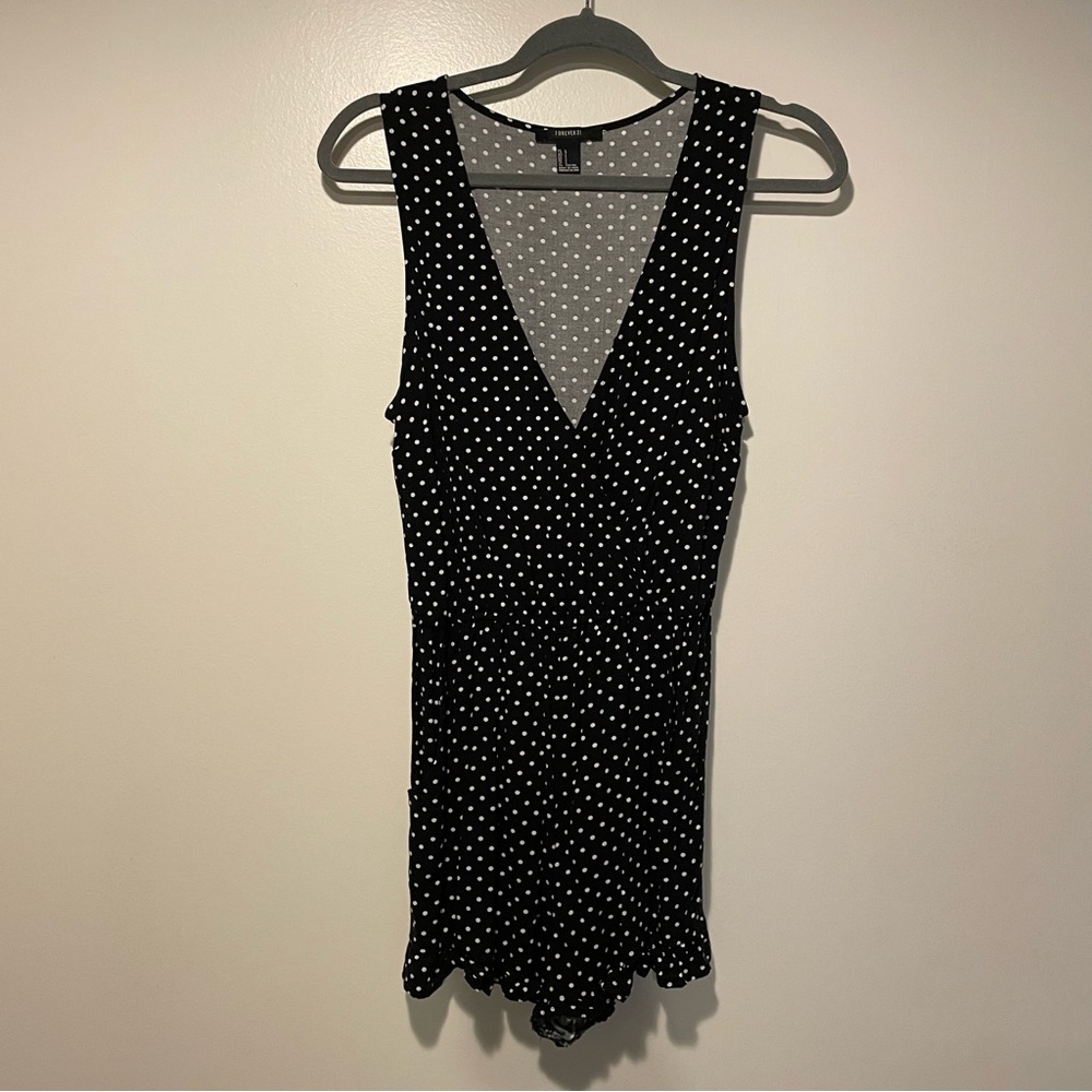 Forever 21 Polka Dot Romper, Large